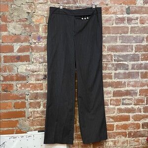 Larry Levine Charcoal Pinstripe Men's Dress Pants